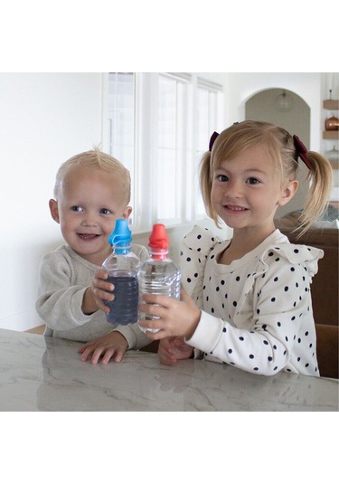 Springsun 4'lü Silikon Çocuk İçme Ucu: Taze Renkler Mavi+yeşil+kırmızı+lacivert - Sızıntısız Kullanim, Evrensel 28mm Şişelere Uygun, Temizliği Kolay