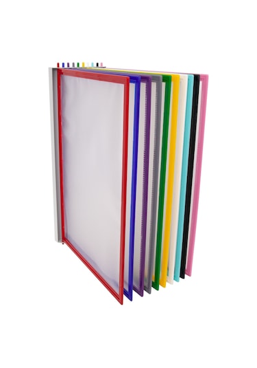 Şömiz Duvar Tipi 10'lu Evrak Tutucu 10 Renk 130 Micron Poşet+Aparat