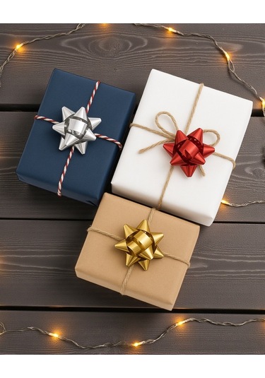 Hediye Paketleme Seti, 12 Adet Metalik Rafya- Twine Baker & Jüt İp - 20m, 1 Adet Bant Ve Makinesi