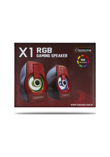 Classone X1 Red Gaming Hoparlör - Kırmızı