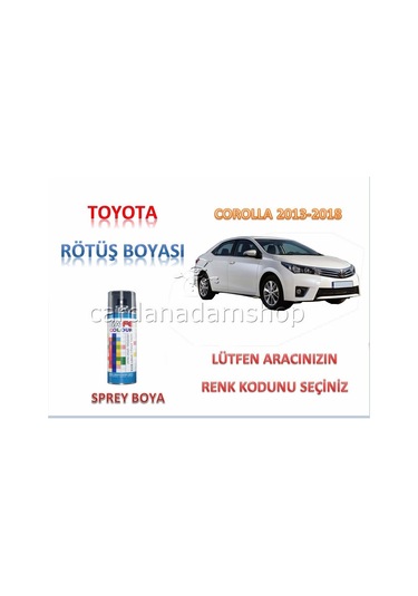 Toyota Corolla 2013-2018 Rötüş Boyası Boya Koduna Özel Sprey Boya (361521525)