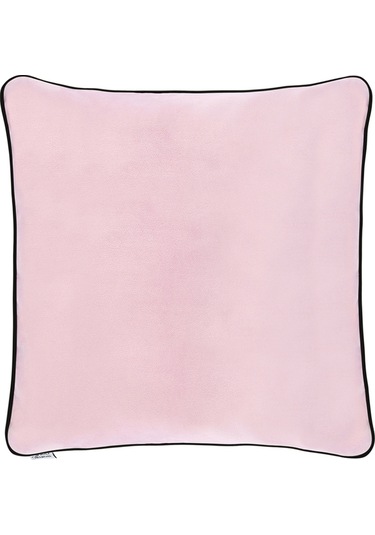 Biyeli Kırlent Yastık Kılıfı Açık Pembe 45x45