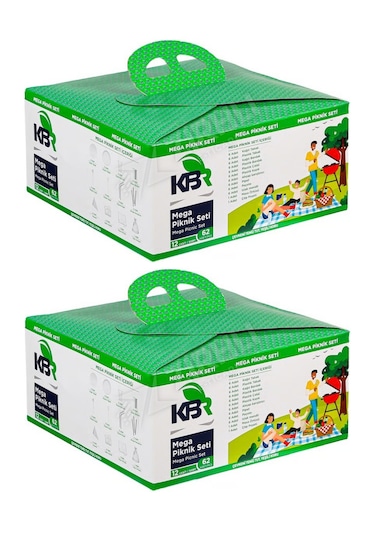 Kbr Mega Piknik Seti 12 Çeşit 62 Parça X 2 Set Çok Renkli