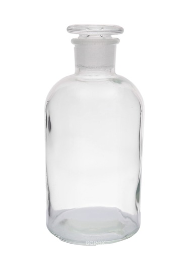 Borox Şilifli Cam Tıpalı Şeffaf Cam Miyar Şişe 500 ML