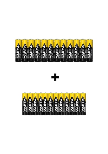 Varta Super Heavy Duty AA Kalem Pil 12'li + Super Heavy Duty AAA İnce Kalem Pil 12'li
