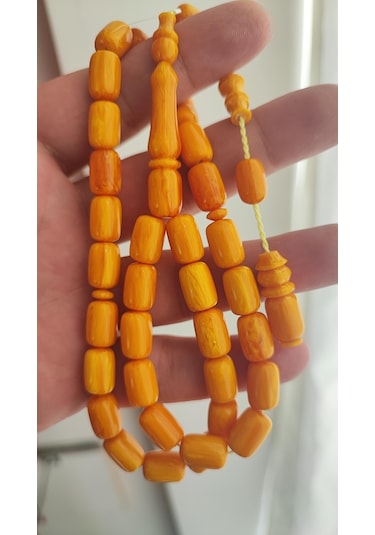 Çubuk Katalin Mışmışi Sarı Ful Hareli Dik Damar Tesbih