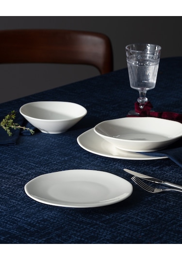 Madame Coco Collin 6 Kişilik 24 Parça Yemek Takımı - Beyaz Beyaz