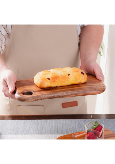 Suntek Ahşap Kesme Tahtası Servis Ekmek Meyve Sebzeler Için Abanoz S