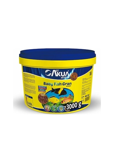 Artakua Baby Fish Gran Yavru Balık Yemi 250 Gram (Açık)