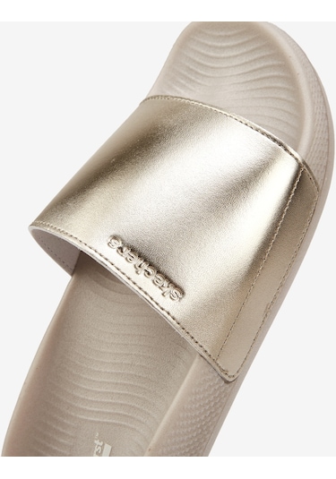 Skechers Hyper Slide - Shine On Kadın Altın Terlik 140431 Gld Altın