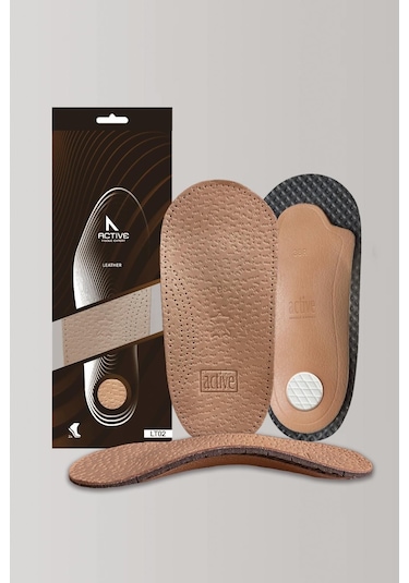 Active Team LT02 - Deri Yarım Ortopedik Ark Destekli 3/4 İç Tabanlık