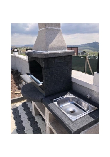 Mangal Barbekü 80 Lik Davlumbazlı Evyeli Ve Masalı Model