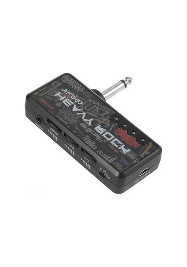 Novahub Vitoos Heavy Rock V2 Gitar Kulaklık Amplifikatörü, Usb Kablo, Siyah, Kompakt, Usb Şarj, Mini Amplify