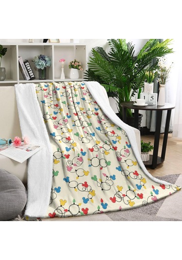 Noel Desenli 40x50 İnç Polar Battaniye, Yumuşak, Hafif Ve Kalın, Erkek, Kadın Ve Çocuk İçin Noel Işığı Kartun
