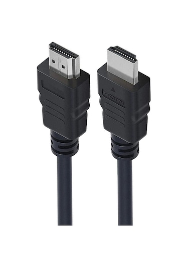 Plastik Düz Siyah 10 Metre Gold Poşetli Hdmı Kablo