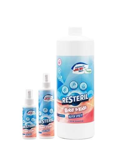 Resteril Alkolsüz Bebek - Çocuk Oyuncak Dezenfektan Hijyen Spreyi 1 L