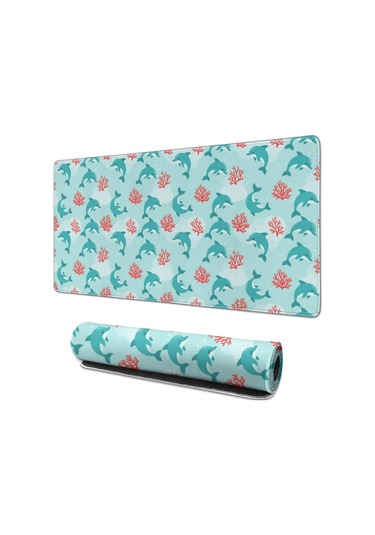 Dolphin Büyük Oyun Mouse Pad 31.5x15.7 Inch,masaüstü, Dizüstü Ve Kablosuz Fare İçin-a5