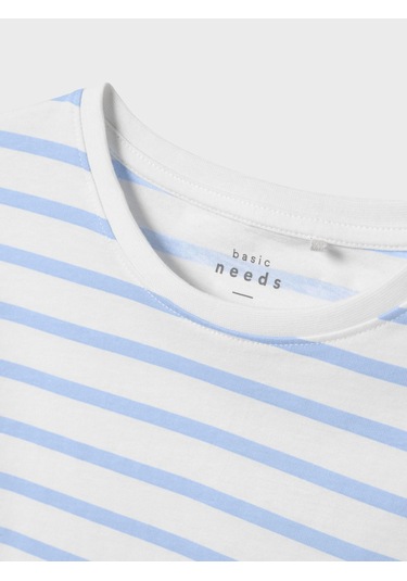 Name It Nkfvitanni Ss Short Rlx Top Unisex Çocuk T-shirt 13241646 Mavi