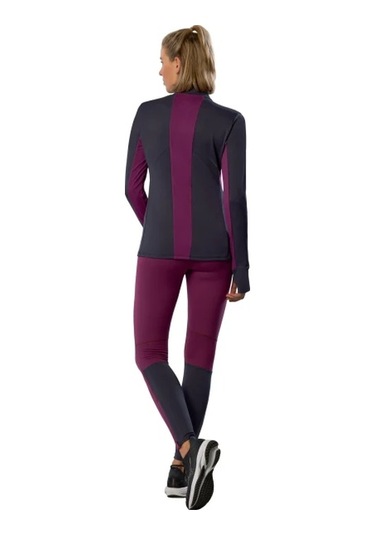 Active Warmalite Yarım Fermuarlı Kadın Sweatshirt Siyah Çok Renkli