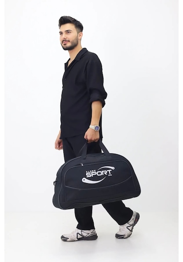 Kabin Boy Hostes Tipi Spor Valiz Seyahat Tatil El Ve Omuz Askılı Günlük Kullanım Ve Kıyafet Çantası Siyah