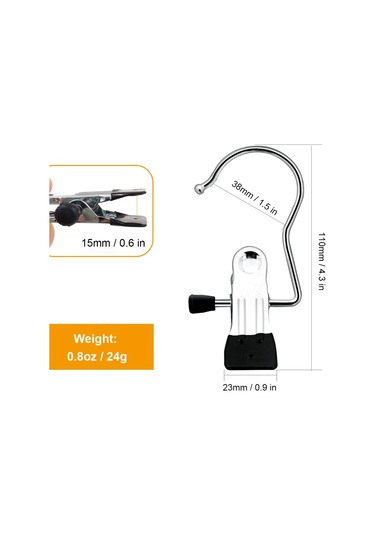 8'li Paket Metal Kaymaz Çamaşır Askısı Kelepçesi Ağır Hizmet Tipi Paslanmaz Çelik Taşınabilir Giysi Kurutma Askısı Diğer