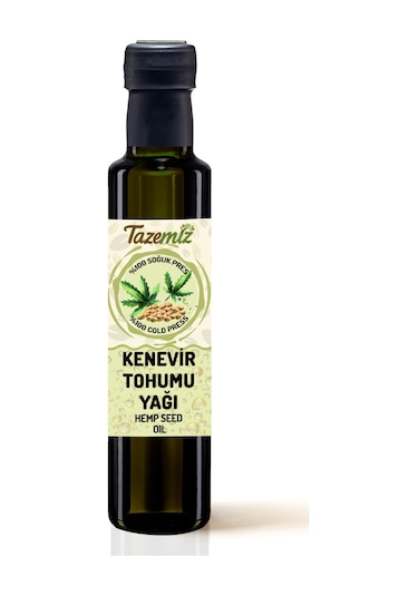 Tazemiz Soğuk Sıkım Kenevir Tohumu Yağı 250 ML