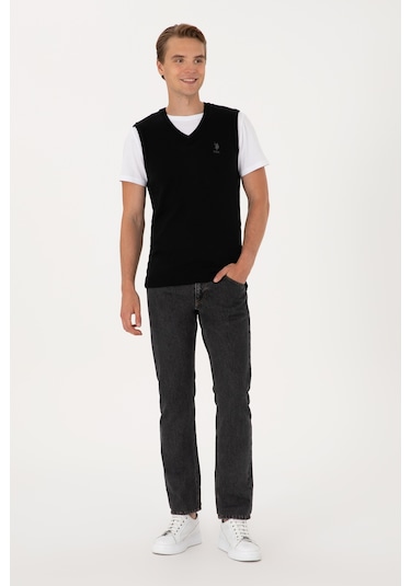 U.s. Polo Assn. Erkek Siyah Süveter 50316843-vr046 Siyah