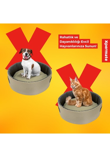 Xpermate Sünger Simit Küçük Irk Köpek Yatağı ve Kedi Yatağı 45 CM
