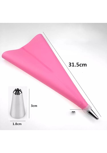 16 Parça Takım Krema Sıkma Torbası Pasta Krema Torbası Kek Süslem