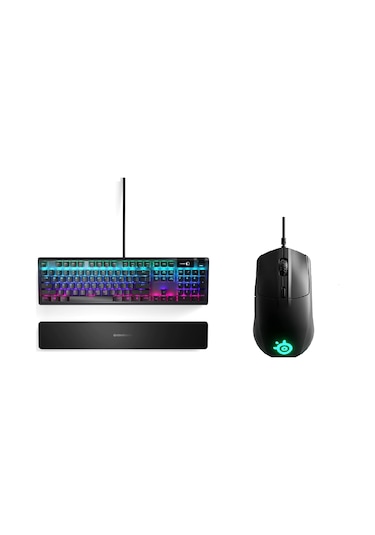 Steelseries Apex 5 RGB Kablolu Q Oyuncu Klavye + Rival 3 Kablolu RGB Oyuncu Mouse
