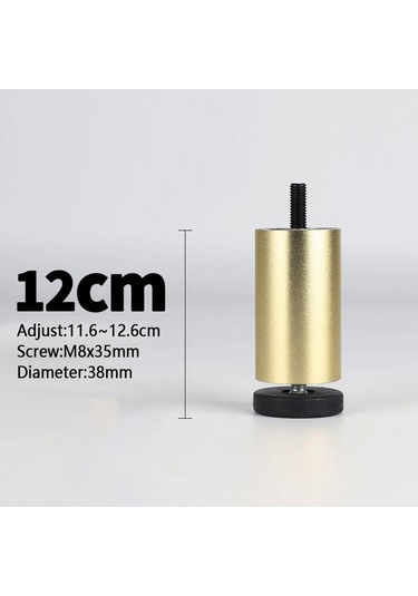 Suntek 4 Adet Alüminyum Alaşımlı Mobilya Altın-12cm Çok Renkli