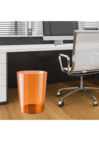 Suntek Magideal Çöp Sepeti Şeffaf Minimalist Çöp Kovası Tuvalet Gri