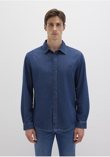 Mavi - Roy Lux Black Koyu Indigo Mavisi Jean Gömlek 0210496-90767 Koyu Mavi