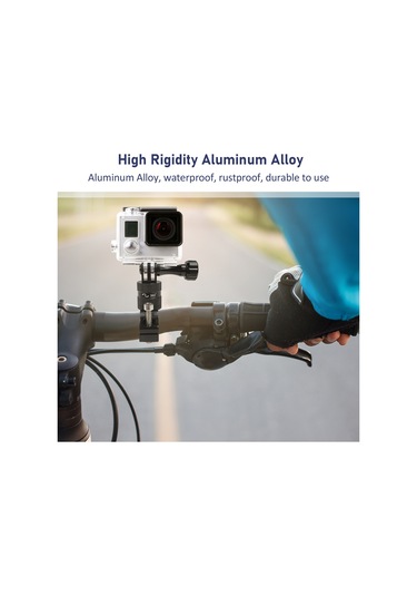 Youmex Alüminyum Bisiklet Kamera Tutucu 360 Döner Gopro Hero 11/10/9/8/7 Insta360 Djı Akaso Sjcam Uyumlu Metal Tutucu