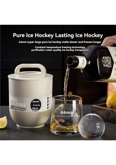 Flybuy Gıda Beyaz Temizle Viski Buz Topu Kalıp Kabarcık İzleri Yok Beyaz