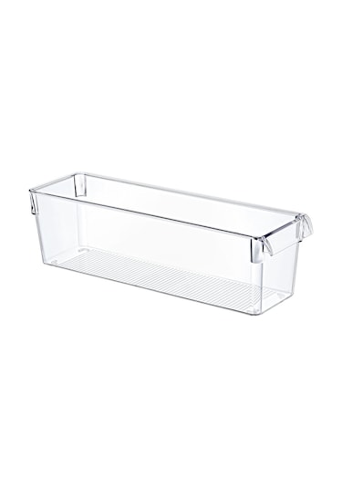 Hitfoni 3 Adet Mini Tall Clear Buzdolabı & Dolap içi Düzenleyici Siyah