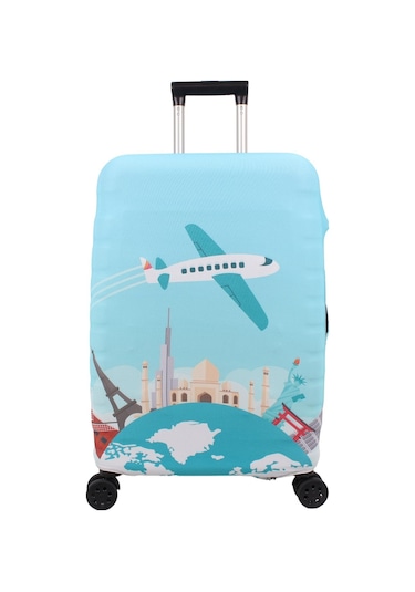 Bagacar Plane Büyük Orta Kabin Boy İçin 3 Lü Valiz Kılıfı Çok Renkli