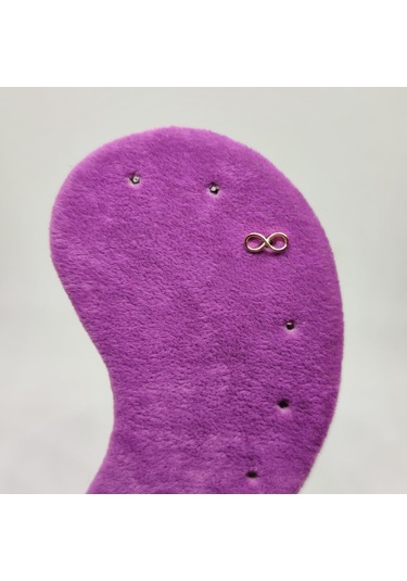 İthal Sonsuzluk Gümüş Tragus Pıercıng - Altın Kaplama Sarı Beyaz