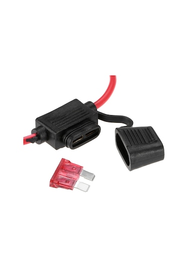 Gajeena 10 Adet 40a Akü Sigorta Tutucusu, Dc 12v, Araba/motosiklet İçin, Siyah-kırmızı, 26cm Kablolu Sigorta Bağlantı Cihazı 40