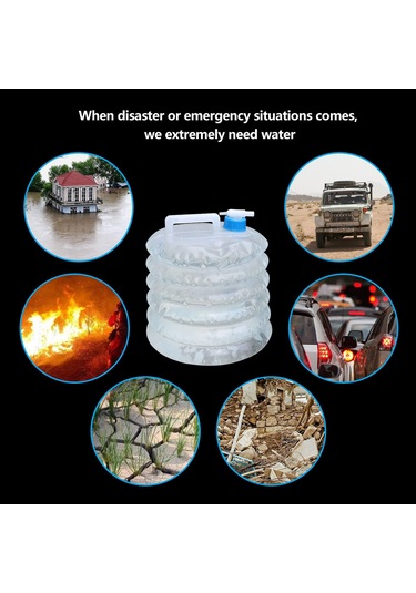 Dofolink 5l Yiyecek Dereceli Katlanabilir Su Deposu, Leak-proof Kranlı, Taşınabilir Outdoor/ev Kullanıma Uygun, -20 C'den 80 C'ye Dayanıklı Beyaz