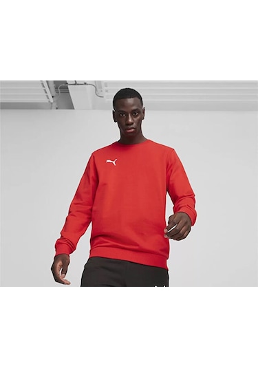 Puma Teamgoal Casuals Crew Neck S Erkek Futbol Sweatshirts 65859201 - Kırmızı