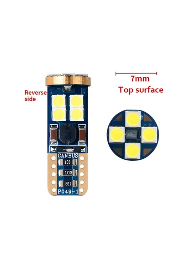 Led Ampul T10-12smd Canbus'lı Beyaz 2'li Set 12v