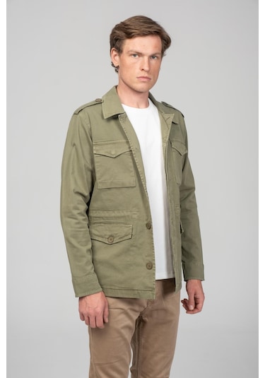 Cekmon Erkek Parça Boya %100 Pamuk Kumaşdan Spor Safari Ceket 001