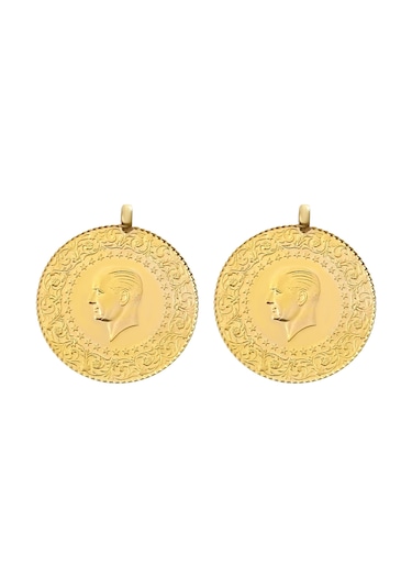 T.c Darphane Eski Kulplu Ziynet Tam Altın 2 Adet