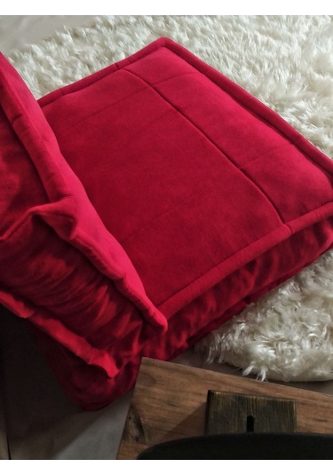 Prestigegolf Seva, Sırtlı Oturma Minderi, Minder, Bahçe Minderi ,oturma Odası Minderi, Kalorifer Önü, Yer Minderi Kırmızı