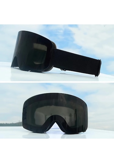 Userfriendly11 2024 Çift Katmanlı Lens Anti Sis Tam Yüz Kayak Gözlüğü Siyah Tpu Malzeme Geliştirilmiş Görüş