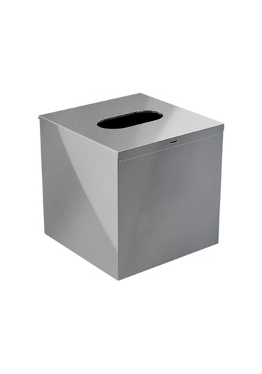 Mendil Kutusu, Kare, 13xh13cm - Parlak Paslanmaz Çelik Parlak Paslanmaz Çelik