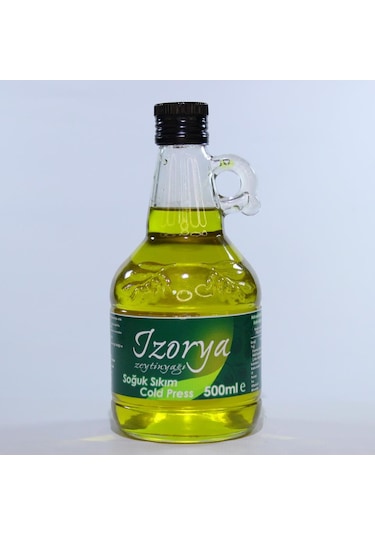 İzorya Natürel Sızma Mut Zeytinyağı Galon Cam Şişe 500 ML