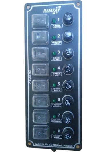 Tekne Sigorta Paneli, Karavan Sigorta Paneli, Switch Panel, 8'Li, 80X215Mm