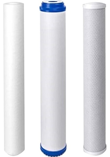 20 İnç 3 Lü Filtre Seti Gac Karbon Filtre, Sediment Filtre, Karbo